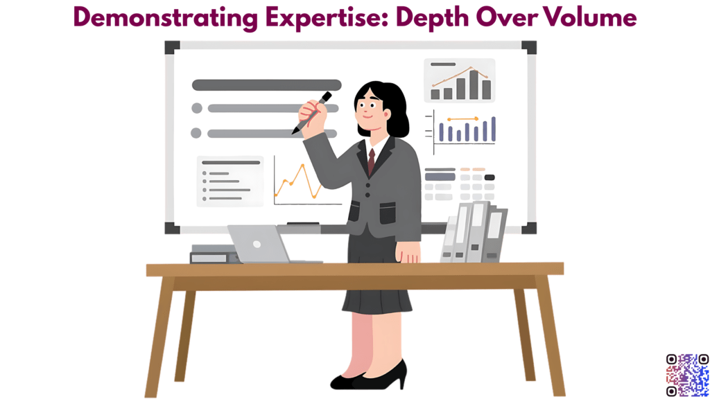 Demonstrating Expertise: Depth Over Volume