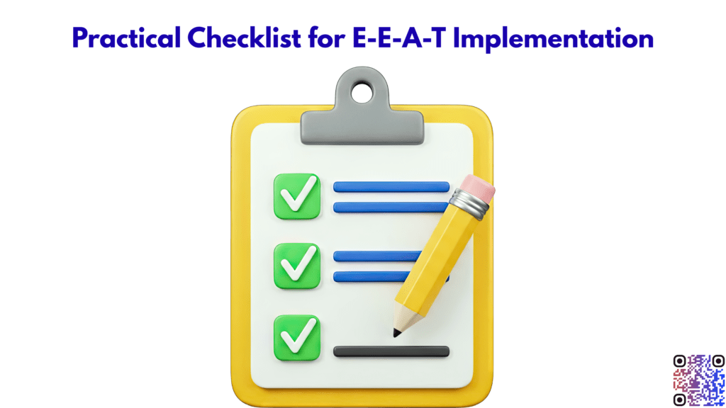 Practical Checklist for E-E-A-T Implementation