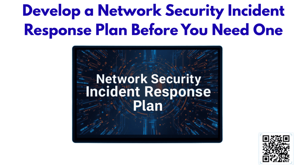 Develop a Network Security Incident Response Plan Before You Need One